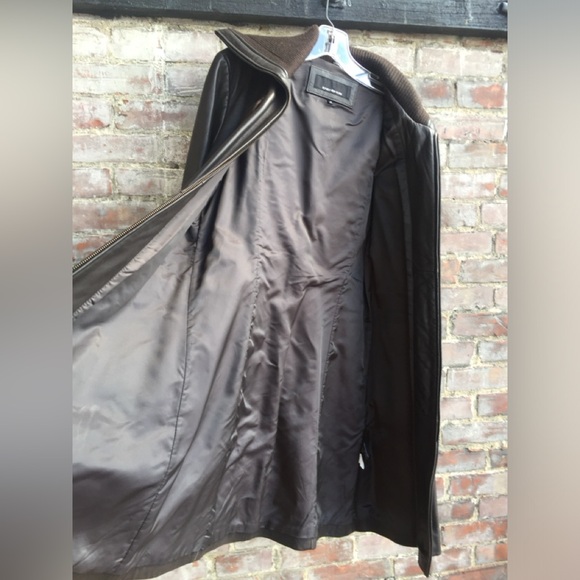 WOMENS VINTAGE JONES NEW YORK 3/4 LENGTH BUTTER-SOFT BROWN LEATHER COAT M - Picture 6 of 12